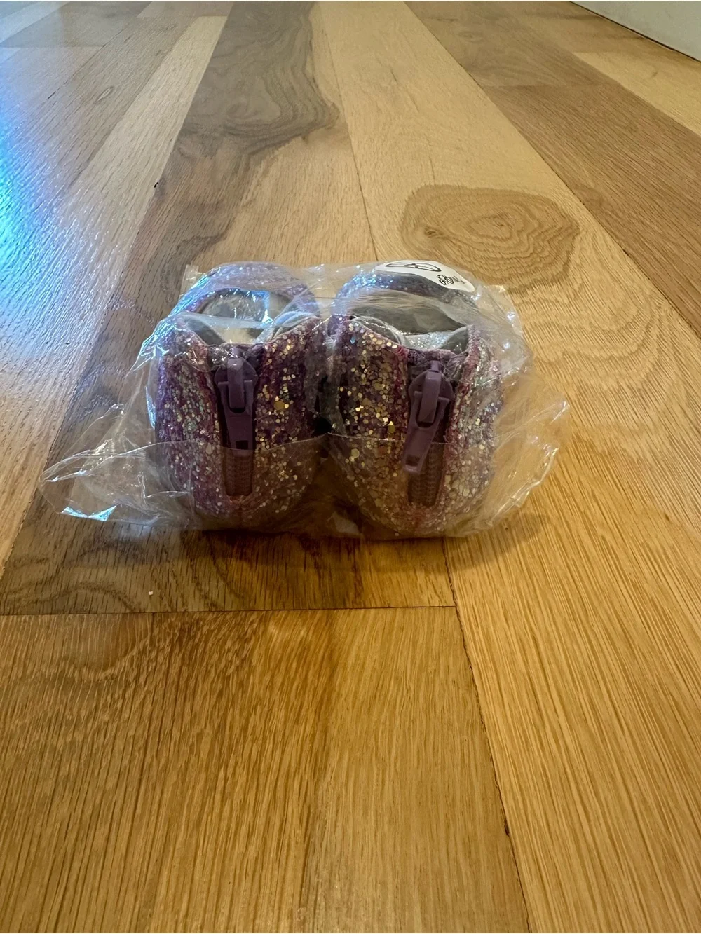 NEW NEVER OPENED - A Bear Co purple glitter ballet shoes